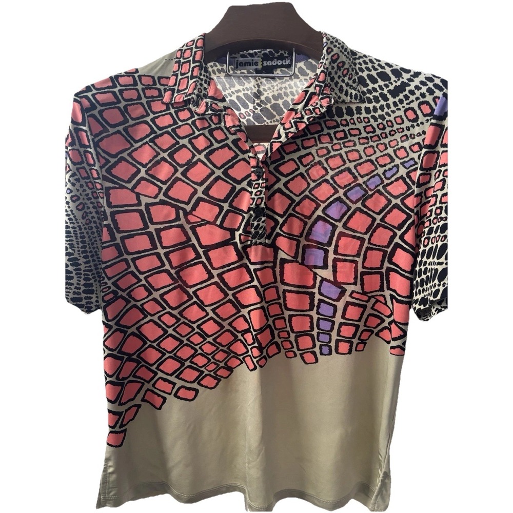Jamie Sadock Golf 1/4 ‎ Zip Women's X-Large Short Sleeve Tennis Pickleball